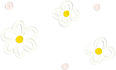春夏油画棒质感花朵贴纸-白色花